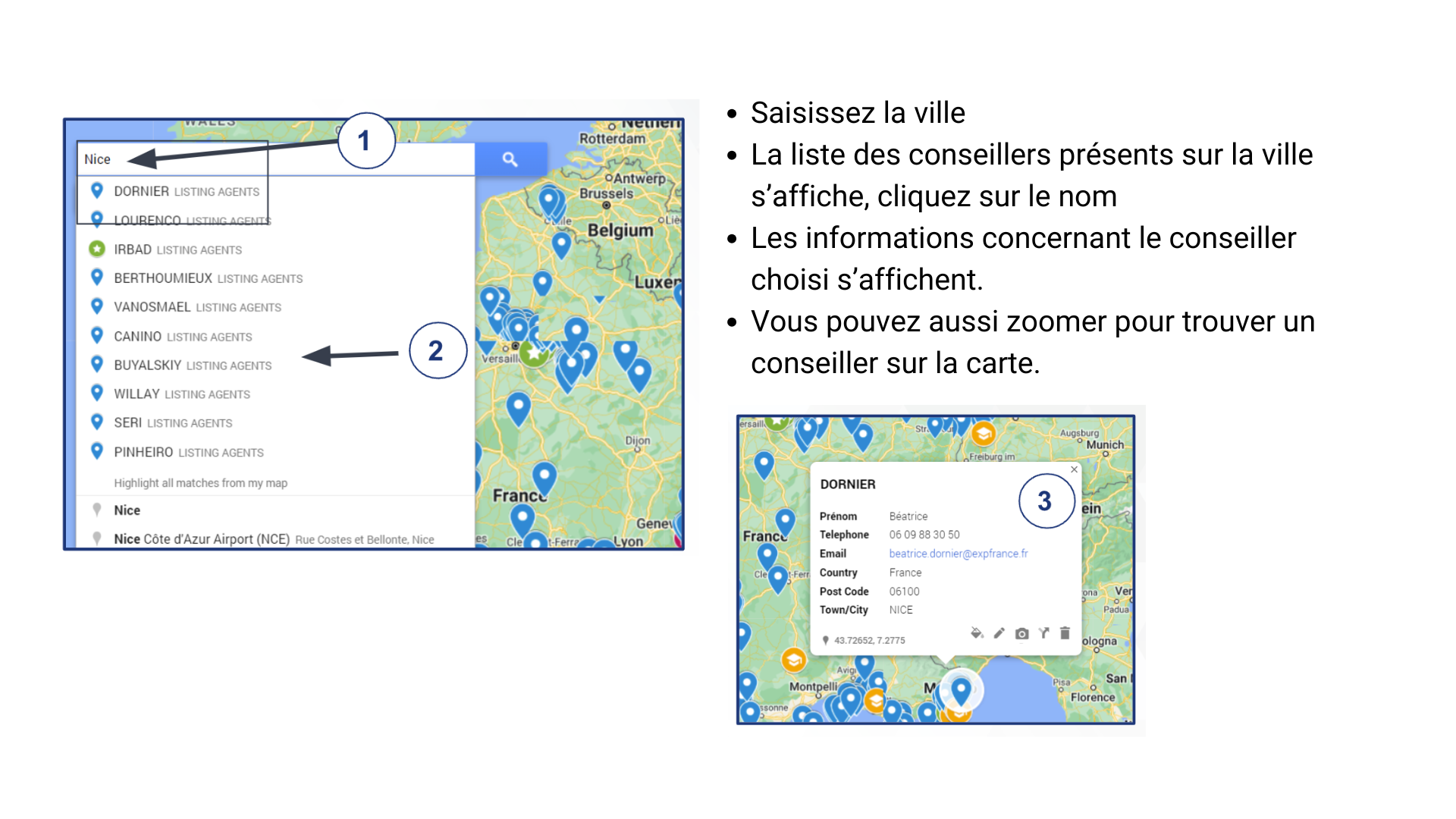 Vous recherchez un conseiller dans une ville en particulier (1)